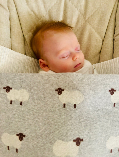 Grey Sheep Baby Blanket