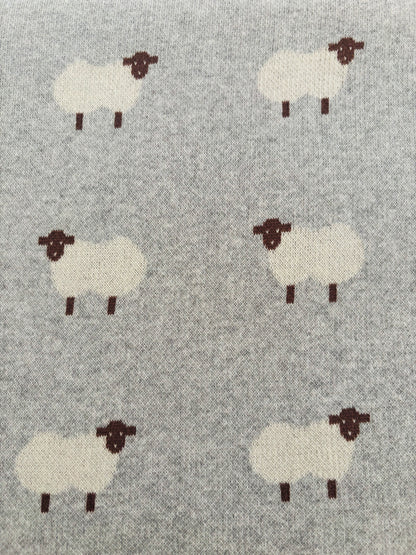 Grey Sheep Baby Blanket