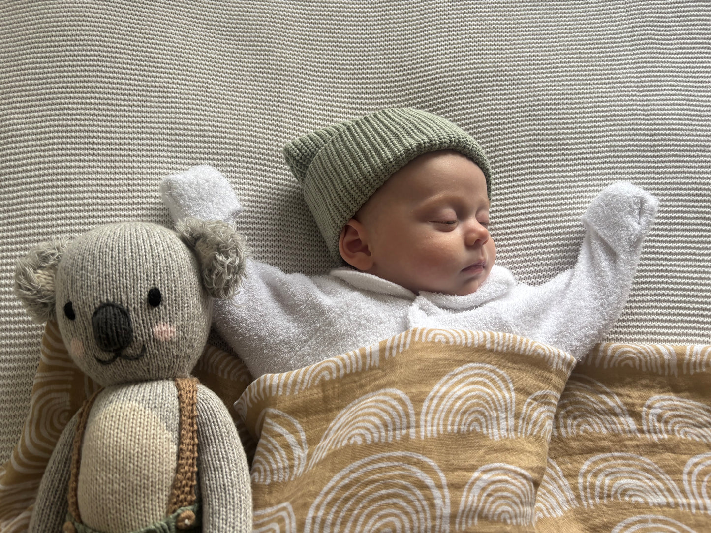 Cotton Muslin Swaddle - Earthy Rainbow