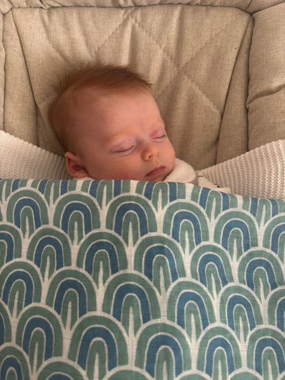 Cotton Muslin Swaddle - Ocean Dream