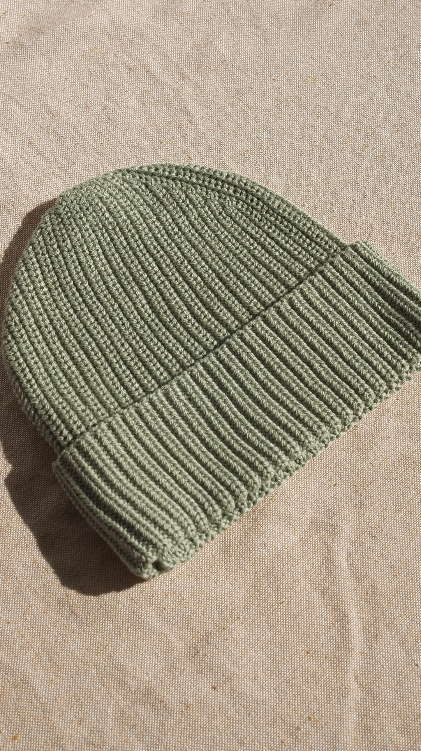 Organic cotton knit beanie - Sage