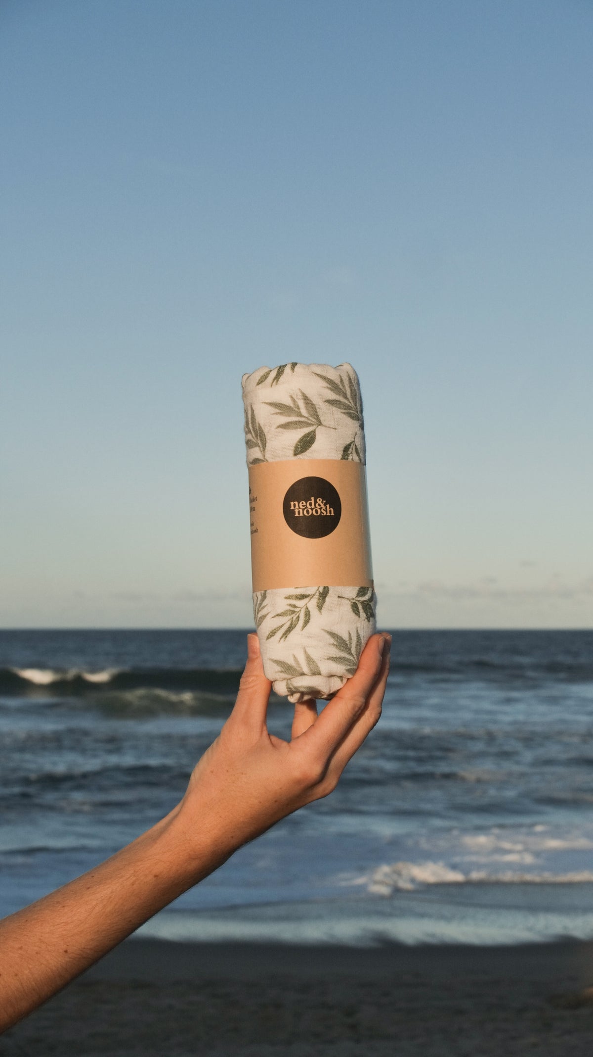 Cotton Muslin Swaddle - Green Leaf