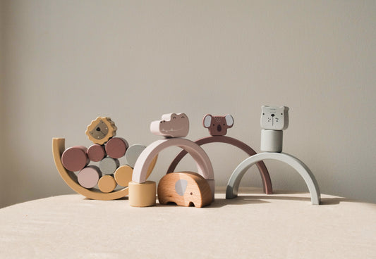 Wooden Animal Rainbow Set